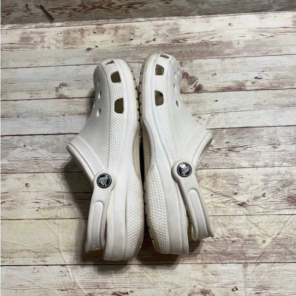 Crocs Classic Clogs White Men's Size 6 Women's 8 Comfort Slides Slip-On - Picture 6 of 8